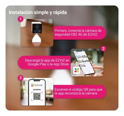 Cámara Inteligente Magnetica Con Batería Cb2 4g 1080p Ezviz Negro