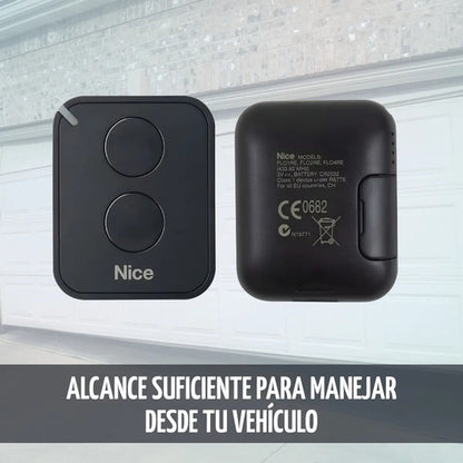 Control Remoto Nice Flo2re 2 Canales Portón Eléctrico Negro