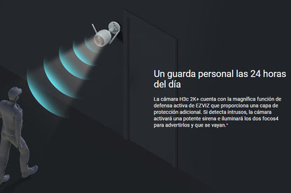 Cámara Ip Wifi H3c 4mp Resolución 2k+ 4mp Ia Exterior Ezviz