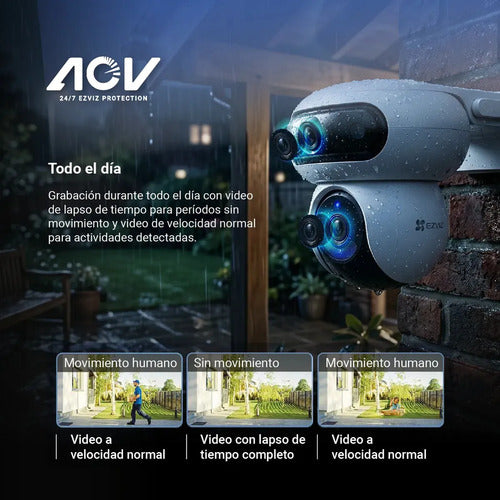 Camara Seguridad Kit Dual Hb90 2k+ 4g/wifi Panel Solar Ezviz Blanco