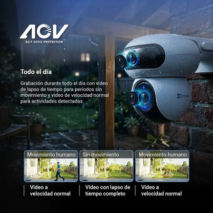 Camara Seguridad Kit Dual Hb90 2k+ 4g/wifi Panel Solar Ezviz Blanco
