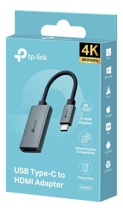 Adaptador Usb C A Hdmi 4k 60hz Plug&play Ua520c Tp-link