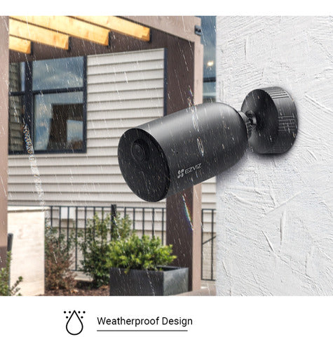 Cámara Seguridad Wifi Eb3 3mp Bateria Visión Nocturna Ezviz Negro