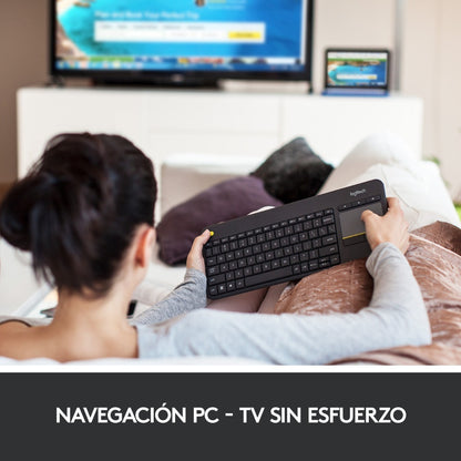 Teclado Inalámbrico Con Touchpad Logitech K400 Plus