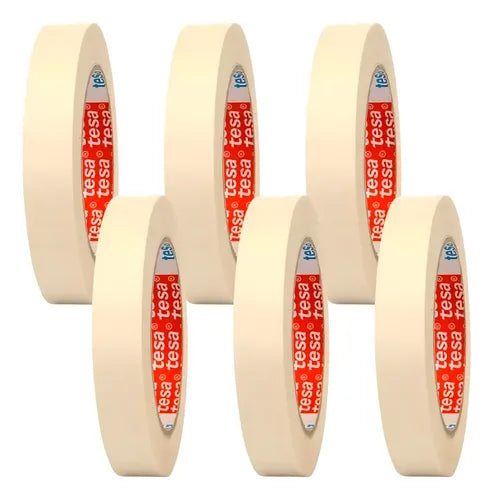 Pack 6 Masking Tape Cinta Enmascarar 40m X 18mm Tesa