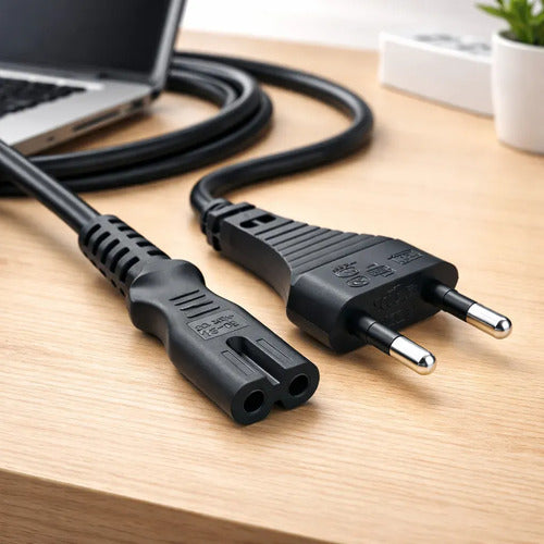 Cable Poder Tipo 8 Enchufe Nacional Gk Negro