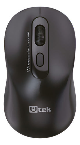 Mouse Inalámbrico Recargable Usb C Bluetooth Silencioso Utek Negro