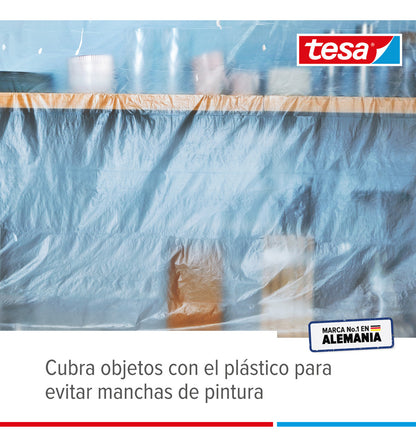 Kit Pintor 4 Cintas De Enmascarar Plástico Protector Bandeja