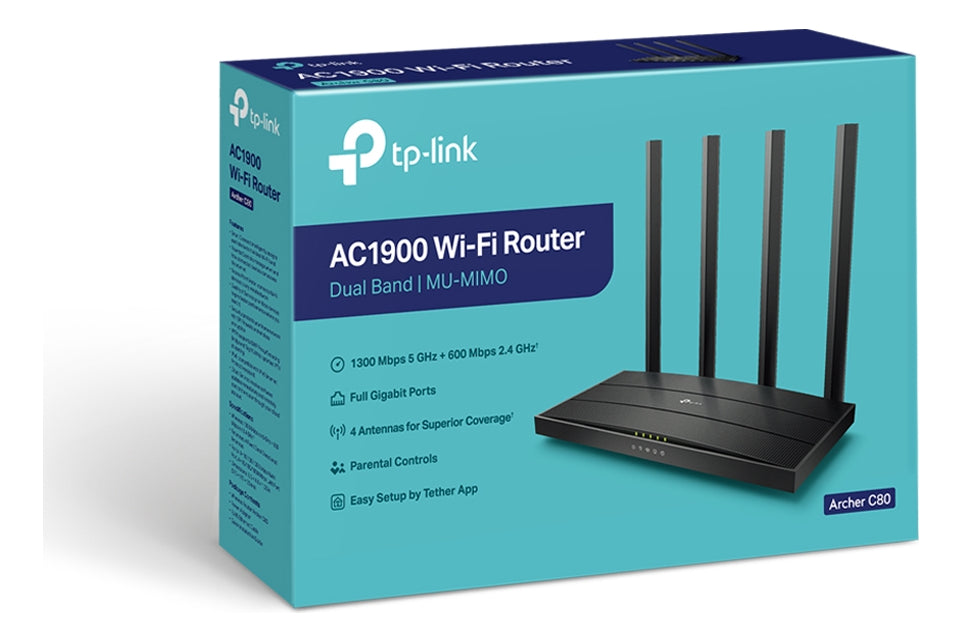 Router Ac1900 Archer C80 Gigabit Mu-mimo Wi-fi Tplink
