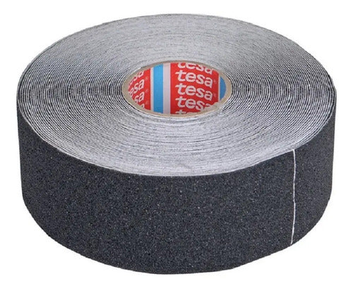 Cinta Antideslizante 50mm X 15m Para Piso Escalera Tesa Fs Color Negro