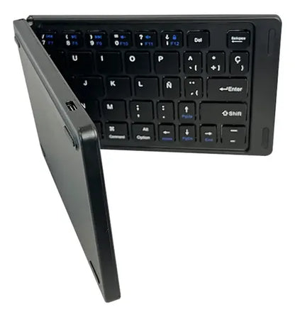 Mini Teclado Slim Bluetooth Plegable Inalámbrico Español Negro Español Latinoamérica