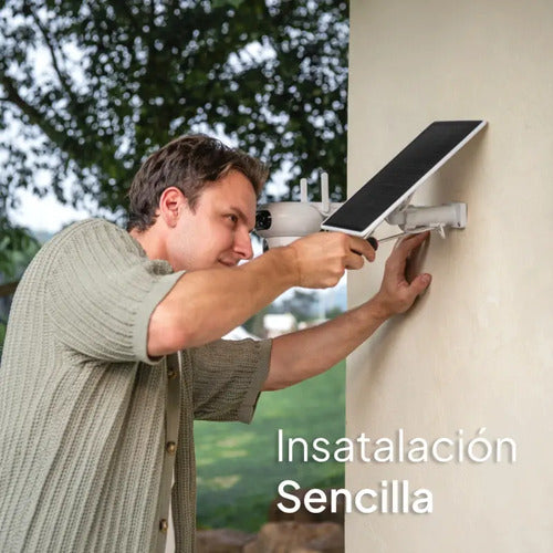 Camara Seguridad Wifi Dual Hb90 2k+ Y Panel Solar Ezviz Blanco