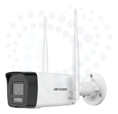 Kit Hikvision Nvs + 2 Camaras Ip Wifi Easylink 4mp Exterior Color Blanco