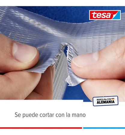 Cinta Duc Tape 10 Mt X 50mm Gris Extra Power  Tesa Plateado Cinta