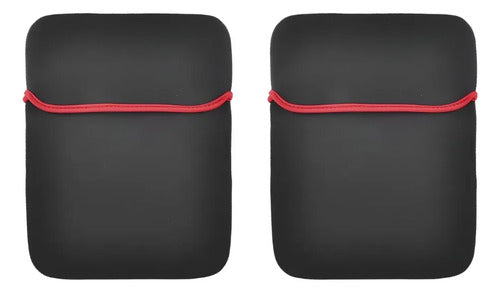 Fundas Notebook 14 Neopreno Reversible Negro Con Rojo Pack 2 Negro/rojo