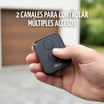 Control Remoto Nice Flo2re 2 Canales Portón Eléctrico Negro