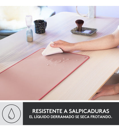 Alfombrilla Escritorio Mouse Pad Logitech Rosa Grande Xl