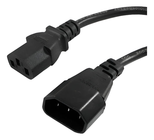 Cable Poder Extensión 1.8 Mt Pc Ups Reforzado C13 A C14