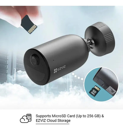 Cámara Ip Wifi Eb3 3mp C/batería Color Audio Ia Msd Ezviz Color Gris Negro
