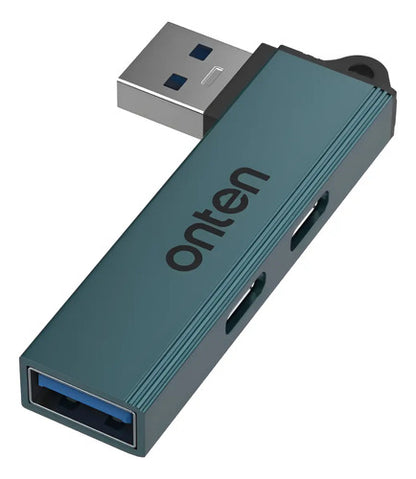 Hub Usb 2.0 A 2 Usb C Y Usb 3.0 Otn-us52s Onten Azul Petróleo