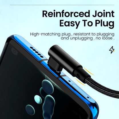 Cable Usb C Tipo C 90 Grados Carga Rápida 120 W Forma L 3mt