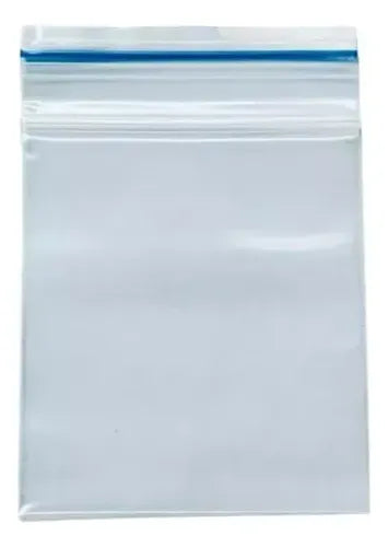 Bolsas Con Cierre 20x25 Cm Pack 200 Unidades Transparente Borde Azul