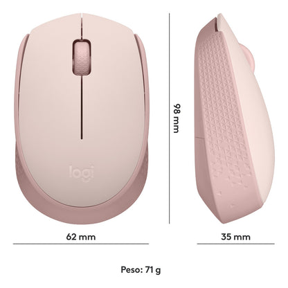 Mouse Inalámbrico Usb Logitech M170 Rosado