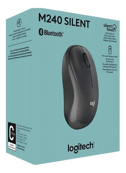 Mouse Inalámbrico Clicks Silencioso M240 Logitech Grafito