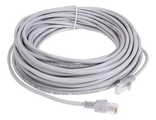 Cable Red Rj45 Categoría 6e Patch Cord Utp 25 Mtrs Gris