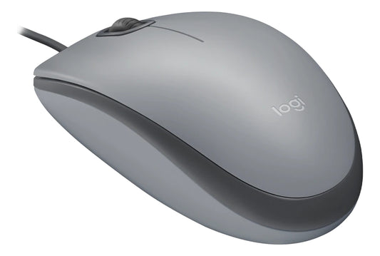 Mouse Alámbrico Usb Logitech M110 Click Silencioso Gris