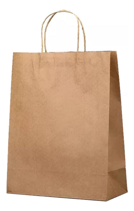 Bolsas Papel Kraft Con Asas 30 X 12 X 42 Pack 10 Unidades