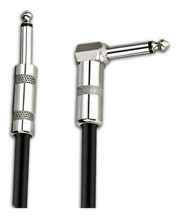 Cable De Audio 6.3mm Con Conector En L - 3 Metros
