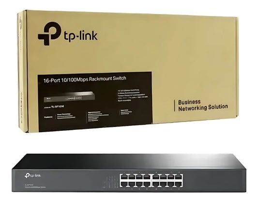 Switch 16 Puertos Rj45 10 100mbps Tl-sf1016 Tp-link Rack