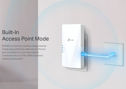 Repetidor Extensor Wifi 6 Dual Band Ax1500 Tp-link Re500x