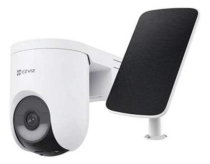 Camara Exterior Solar Hb8c Kit Bateria Motorizada 2k Ezviz Blanco