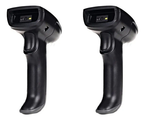 Lector Scanner Código Barra Qr Usb Con Cable Pack 2 Negro