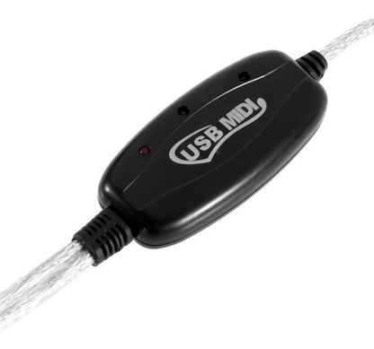 Cable Adaptador Audio Sonido Teclado Interfaz Midi Usb 1.9m