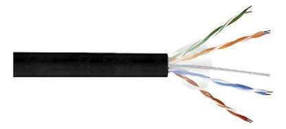 Cable Red Categoría 6 Utp Caja 100 Metros Externo Negro