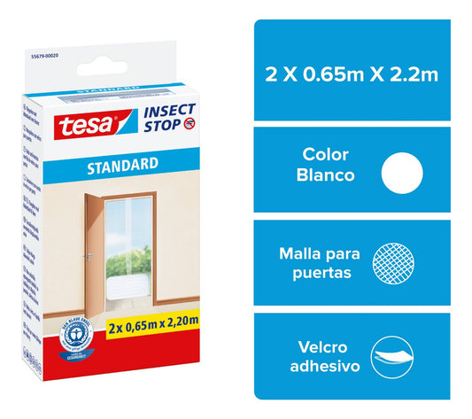 Malla Mosquitera Puertas Blanca 2 X 0,65m X 2,2m Tesa