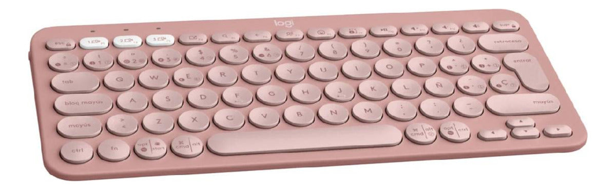 Teclado Portatil Compato Kebble Keys 2 K380s Logitech Rosa