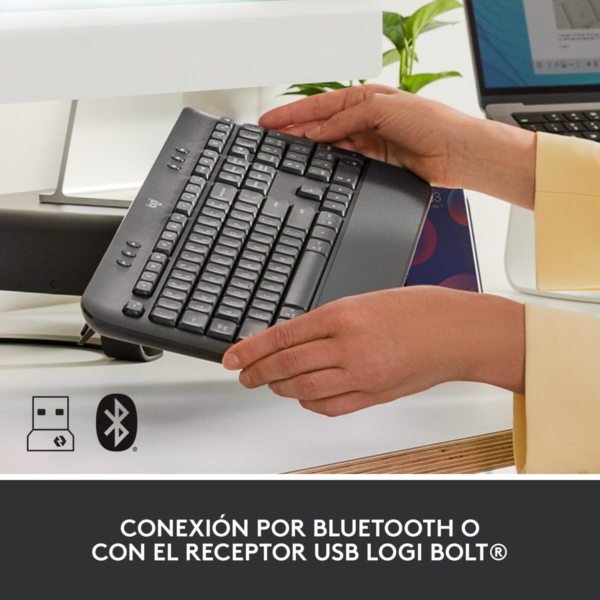 Teclado Bluetooth Signature K650 Ergonómico Negro Logitech