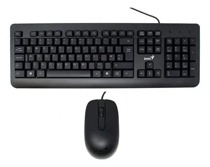 Kit Teclado Mouse Alámbrico Usb Genius Km-160 Español Genius Negro