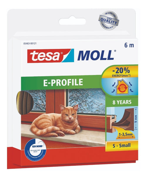 Burlete Adhesivo Tesamoll Perfil E Caf 6m Puertas Ventanas