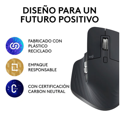 Mouse Recargable Ergonómico Veloz 8k Mx Master 3s Logitech