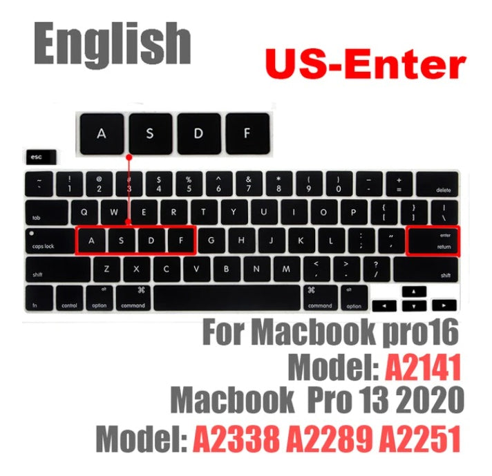 Protector Teclado Mac Ingles Pro 16 New Pro 13.3 M1 Touchbar