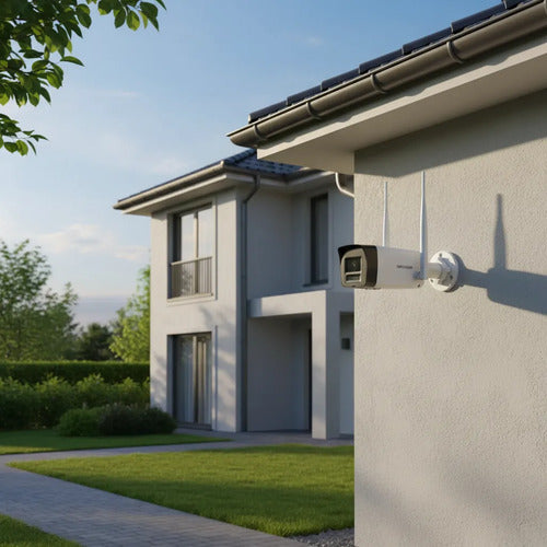 Cámara Ip Hikvision 4mp Wifi Luz Dual 30m Exterior Blanco