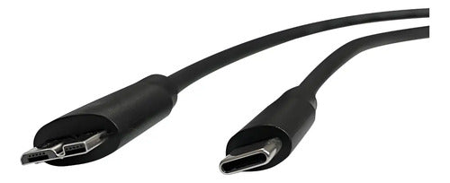 Cable Usb Tipo C A Micro B Disco Duro Cámara 1 Metro Negro