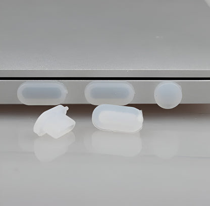 Tapon Silicona Antipolvo 5 Piezas Para Notebook Macbook