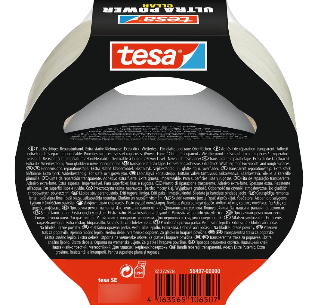 Cinta Reparación Ultra Power Invisible 20m X 48mm Tesa®