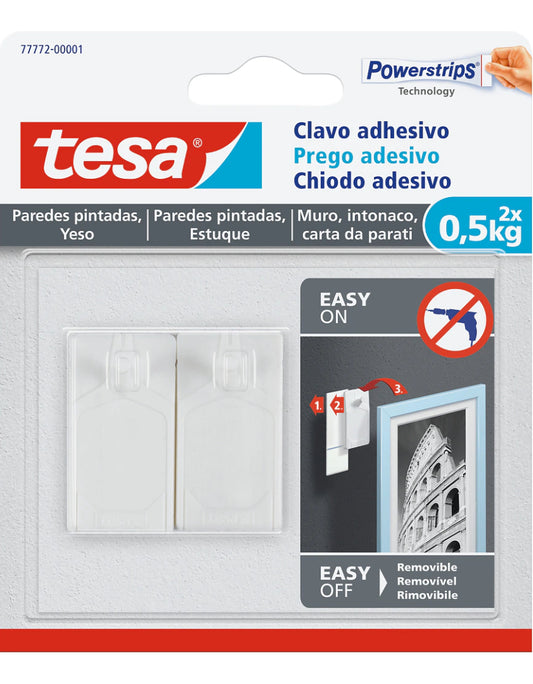 Clavo Adhesivo Removible Superficies Delicadas 0,5kg Tesa